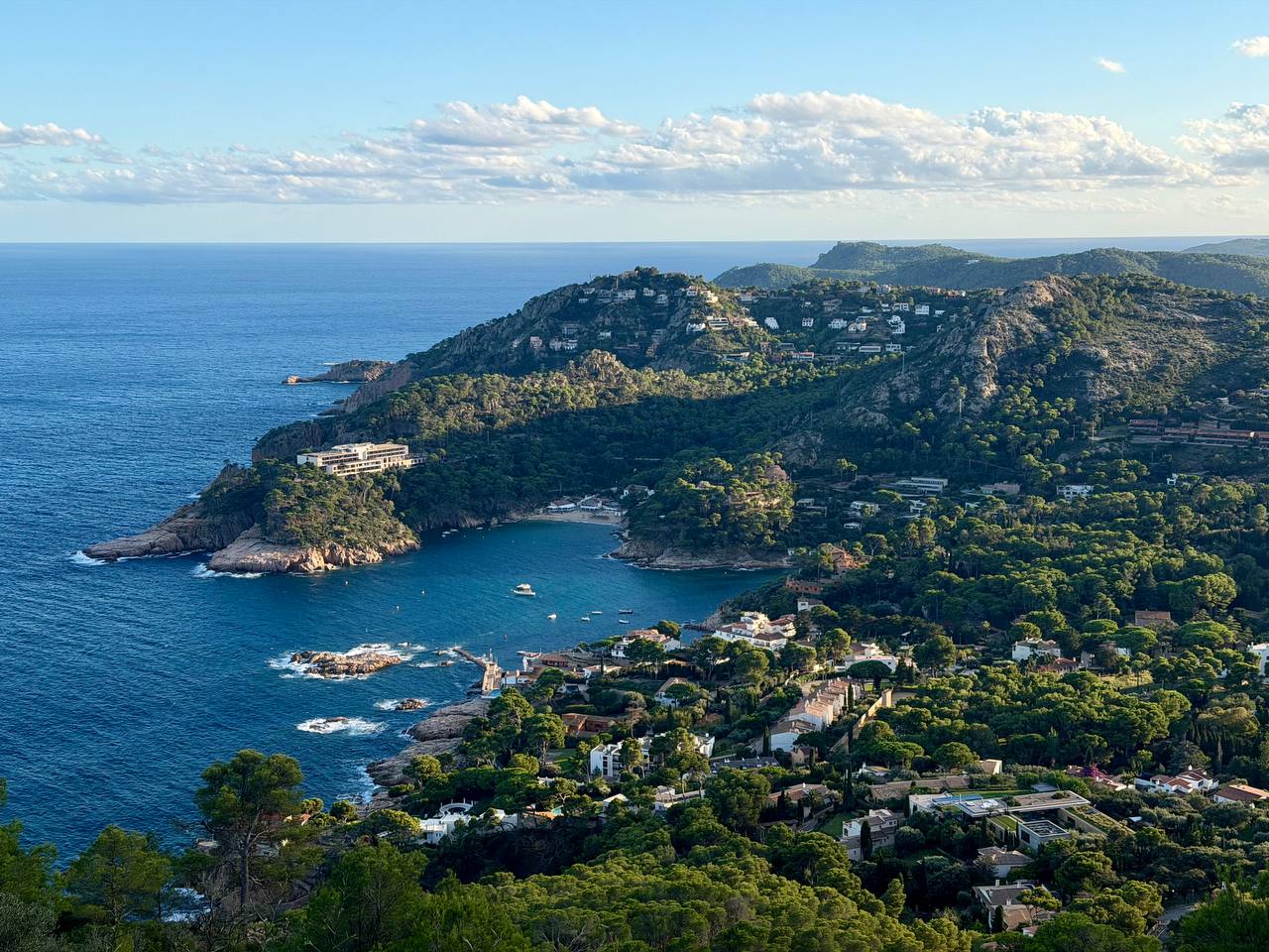 Costa Brava coastline and hillside above the sea